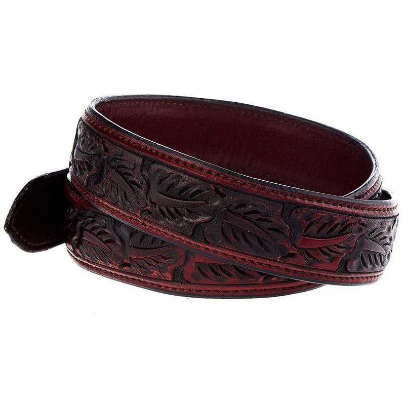 Vogt Silversmiths Saddle Brown Floral Belt