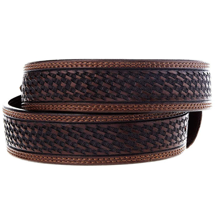Vogt Silversmiths Chocolate Basket Weaved Belt