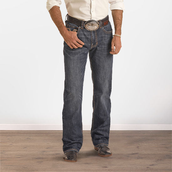 Rock & Roll Denim Double Barrel Staright Dark Vintage Jeans