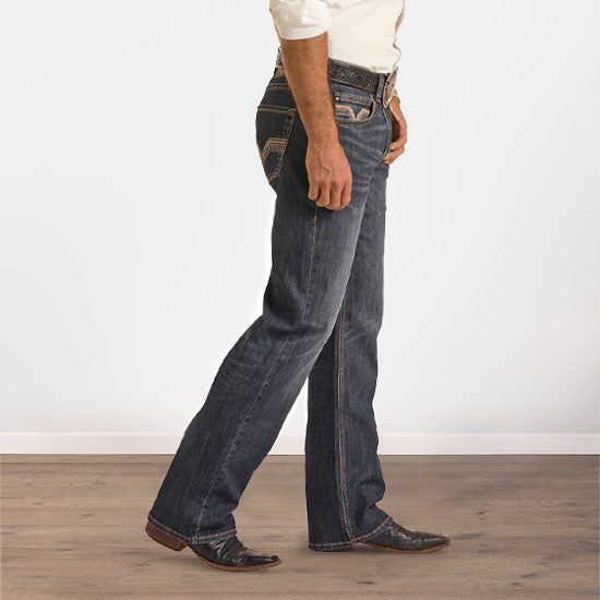 Rock & Roll Denim Double Barrel Staright Dark Vintage Jeans