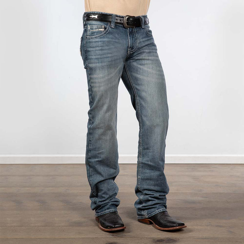 Rock & Roll Denim Rope Stitch Pistol Straight Jeans