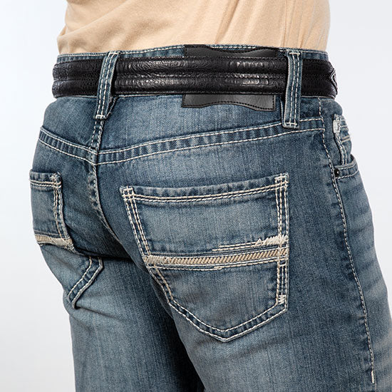 Rock & Roll Denim Rope Stitch Pistol Straight Jeans