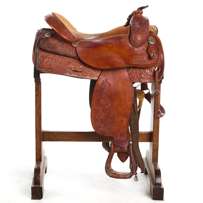 Hereford Used 16.5in Floral Tooled Pleasure Saddle