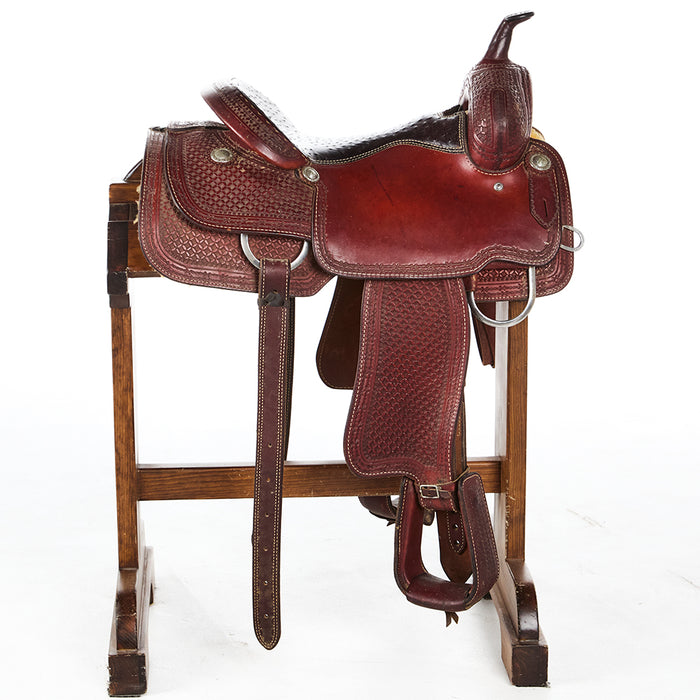 Master Saddlery Used 15.5in Waffle Stamp Pleasure Saddle