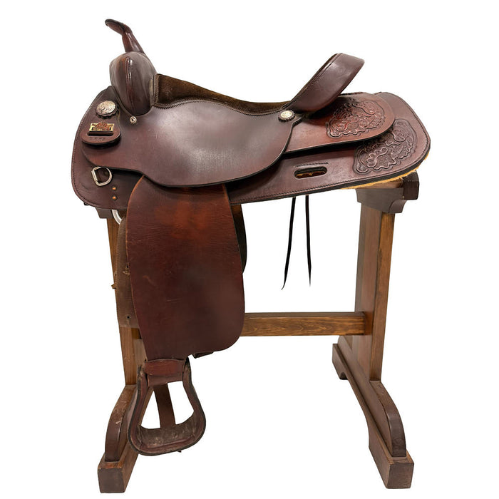 Big Horn Saddlery Used 17in Floral Corner Tooled Pleasure Saddle