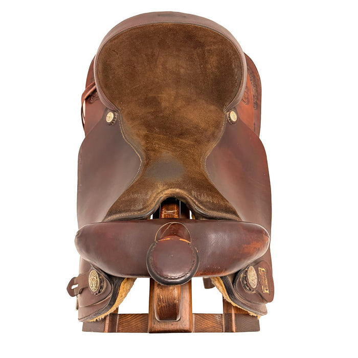 Big Horn Saddlery Used 17in Floral Corner Tooled Pleasure Saddle