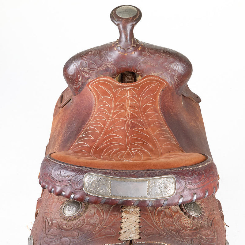 Ryon's Used 13in Padded Seat Floral Pleasure Saddle