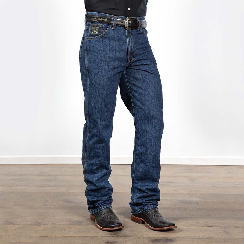 Cinch Men's Green Label Relaxed Fit Dark Stonewash Jeans