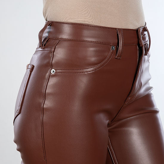 Rock & Roll Denim Rust Leather Modest Bootcut Jeans