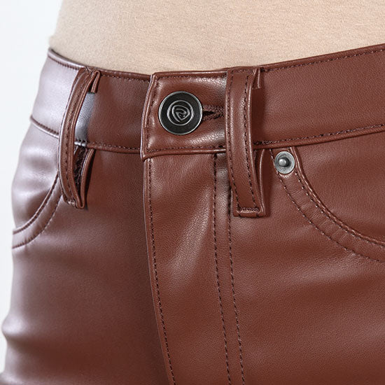 Rock & Roll Denim Rust Leather Modest Bootcut Jeans