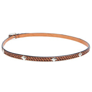 Vogt Silversmiths Hatband Russet Basket with Sterling Silver Diamond Conchos