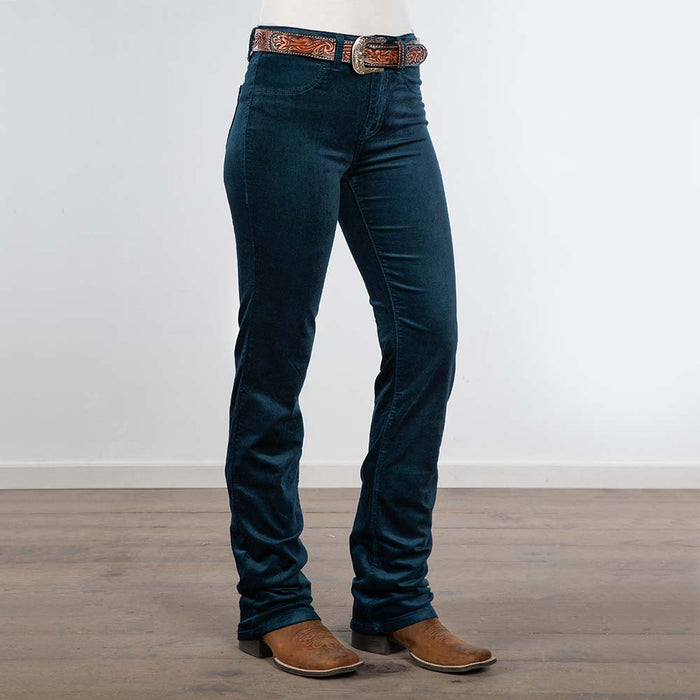 Rock & Roll Denim Blue Velvet Modest Bootcut Jeans