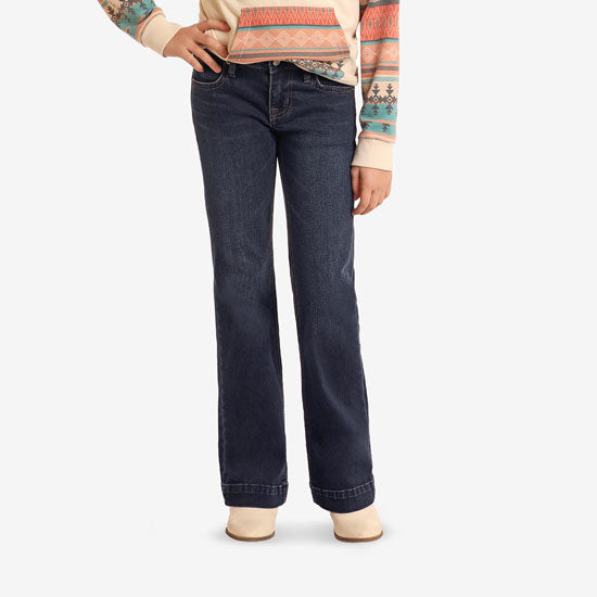 Rock & Roll Denim Girl's Rope Embroidered Trousers