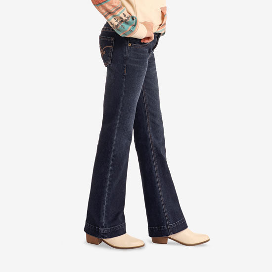 Rock & Roll Denim Girls' Rope Embroidery Trouser Jeans