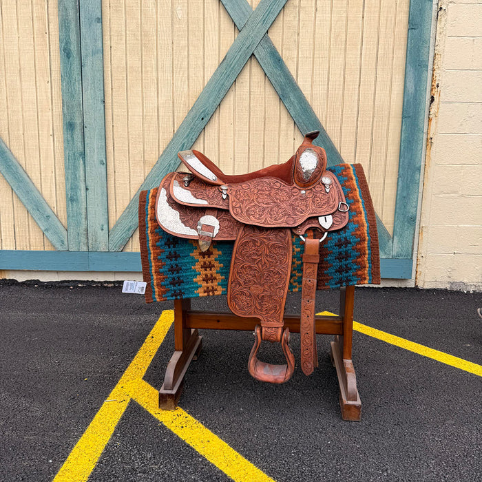Billy Cook Used 15.5in Oak and Acorn Show Saddle