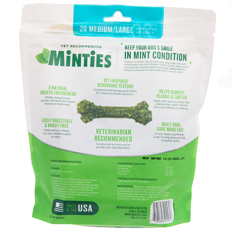Pet Iq Minties Medium/Large 20ct