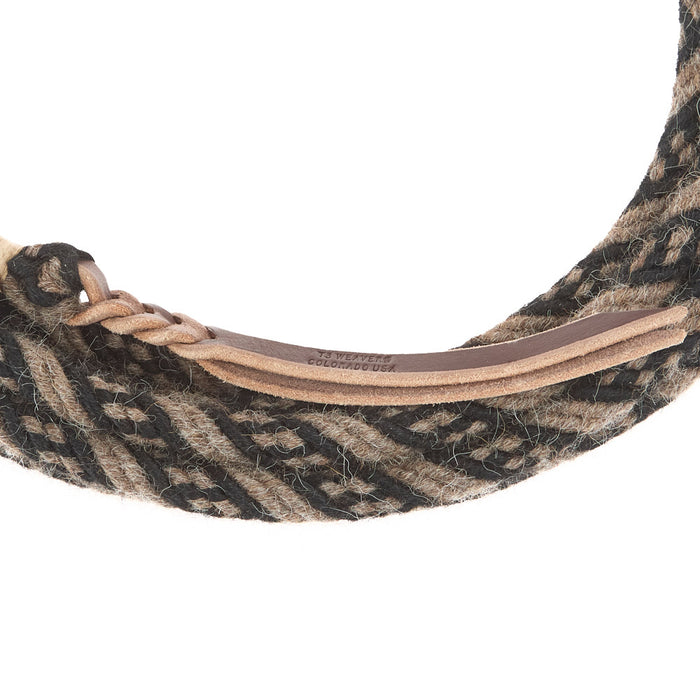 T3 Weavers 5/8 inch by 22 feet Black and Rose Grey 100% Alpaca Mecate Reins