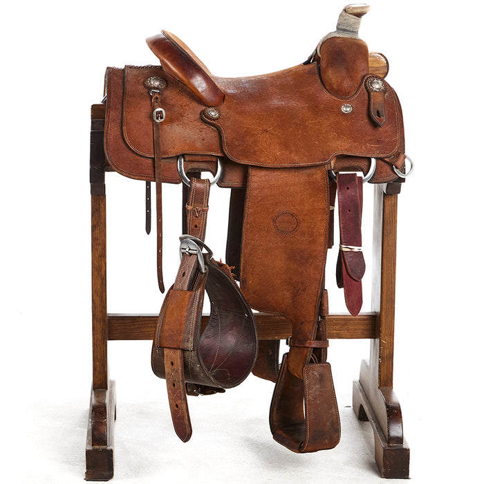 Dw Barnes Used 14in Roughout Calf Roper