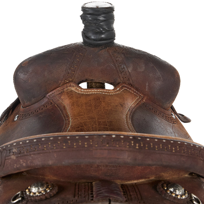 Slone Diamond S Saddles Used 14in Trophy Calf Roper