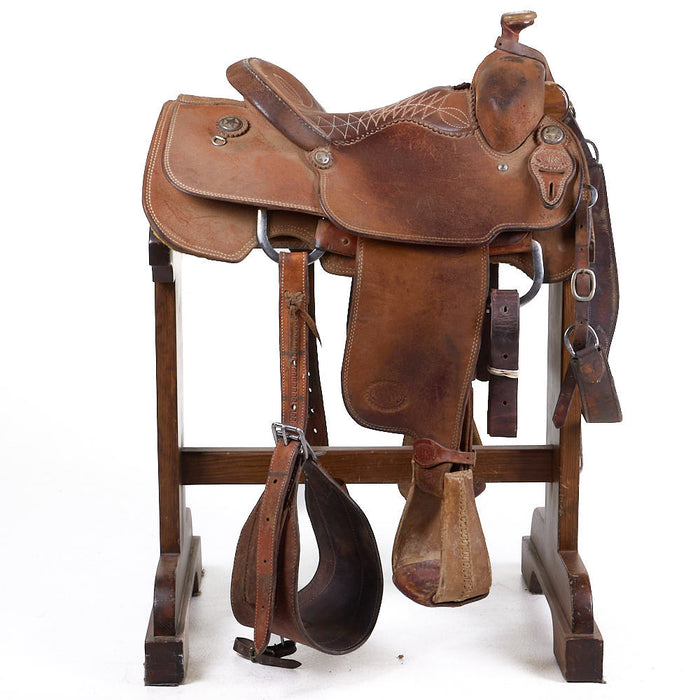 Nrs Competitor Series Used 14in Roughout Calf Roping Saddle