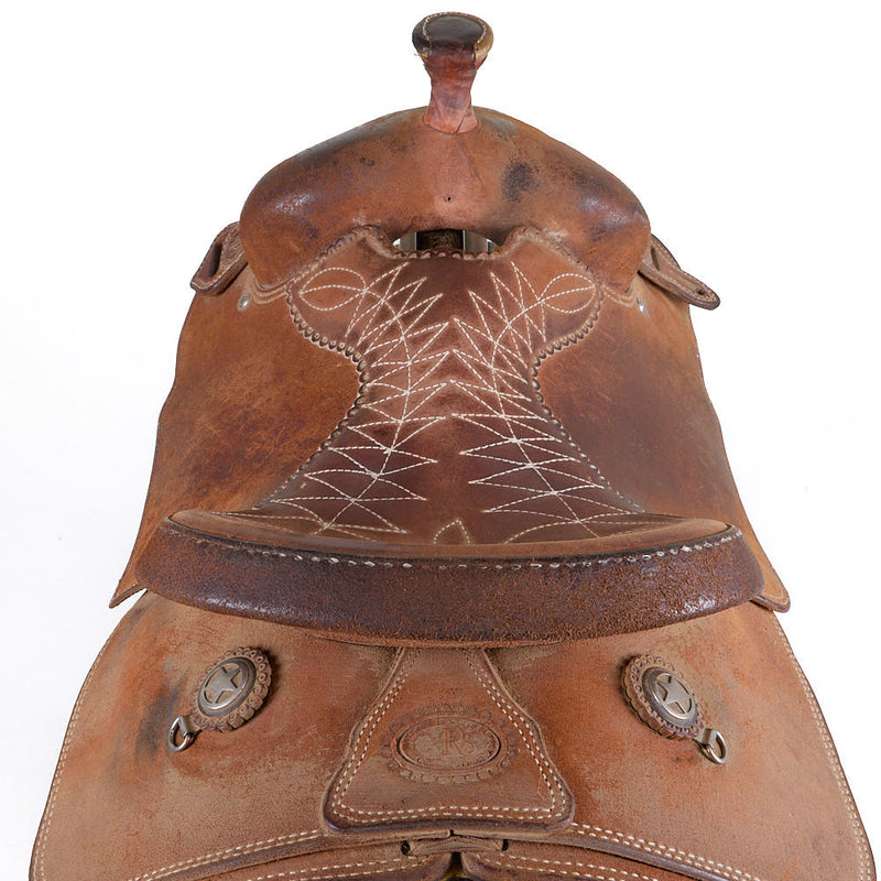NRS Competitor Series Used 14in Roughout Calf Roping Saddle