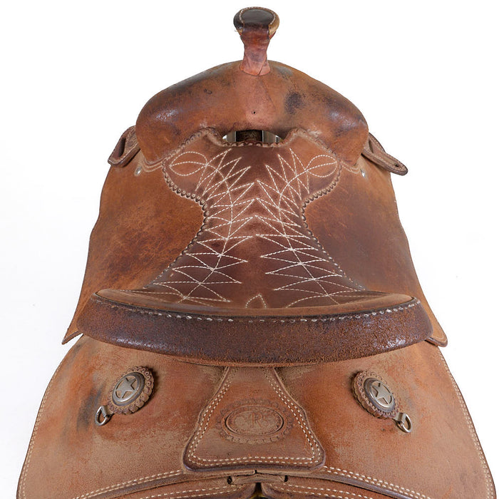 Nrs Competitor Series Used 14in Roughout Calf Roping Saddle