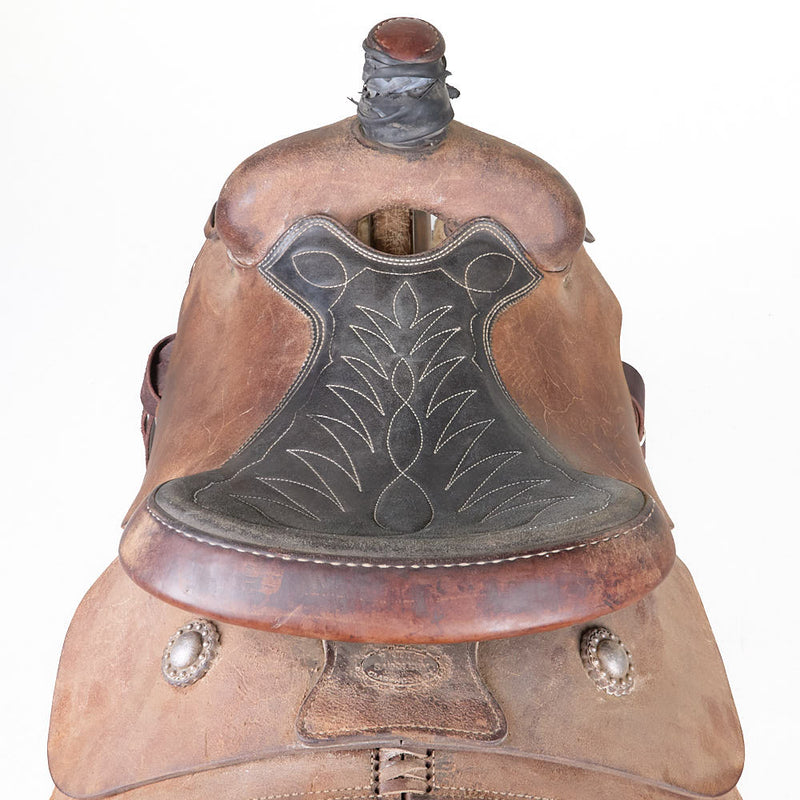 Faith Saddlery Used 14.5in Roughout with Padded Seat Calf Roper