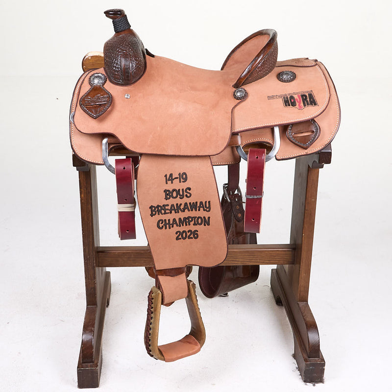 Scott Thomas Used 14.5 1/8 Breed Spider Thomas Trophy Calf Roping Saddle