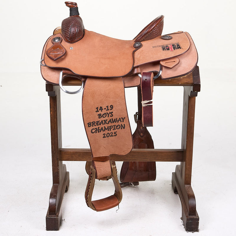 Scott Thomas Used 14.5in 1/8 Breed Spider Scott Thomas Calf Roping Saddle