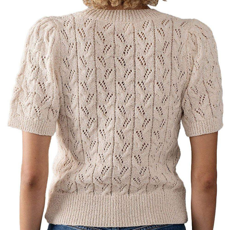 Trend:Notes Women's Natural Crochet Sweater Top