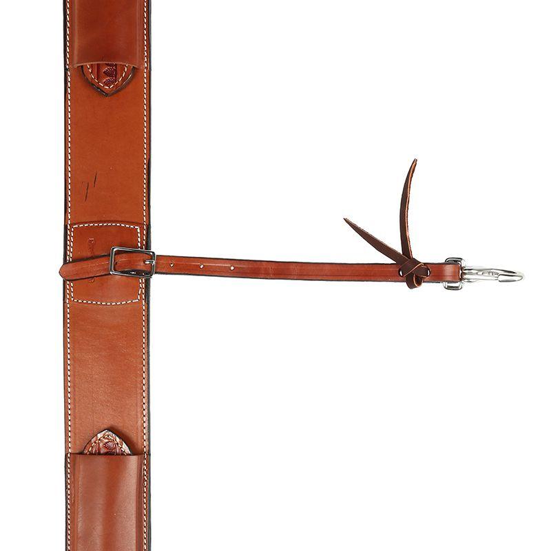 Circle Y Saddlery Walnut 1 1/2in. Shell Tooled Flank Cinch