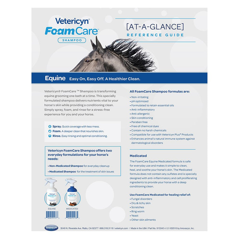 Vetericyn Foam Care Medicated Equine Shampoo 32oz