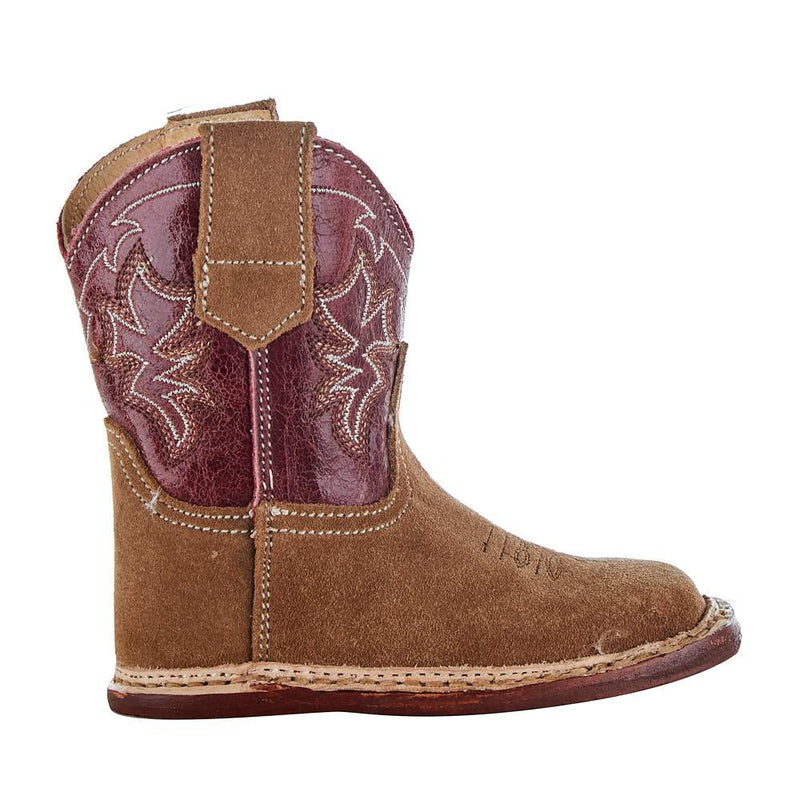 Roper Footwear NRS Exclusive Infant Footwear Suede Vamp Red Shaft Cowboy Boot