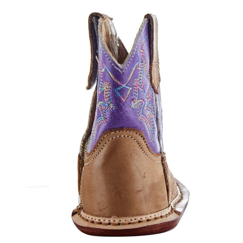 Roper Footwear NRS Exclusive Infant Footwear Tan Vamp Purple Shaft Boot