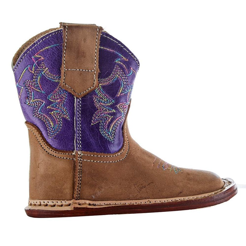 Roper Footwear NRS Exclusive Infant Footwear Tan Vamp Purple Shaft Boot