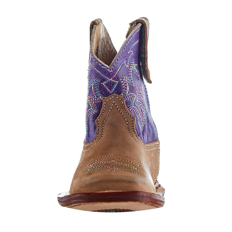 Roper Footwear NRS Exclusive Infant Footwear Tan Vamp Purple Shaft Boot