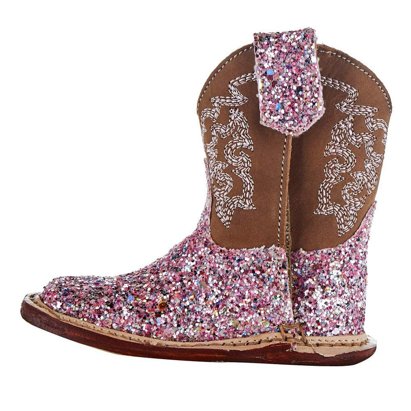 Roper Footwear NRS Exclusive Infant Footwear Pink Glitter Cowgirl Boot