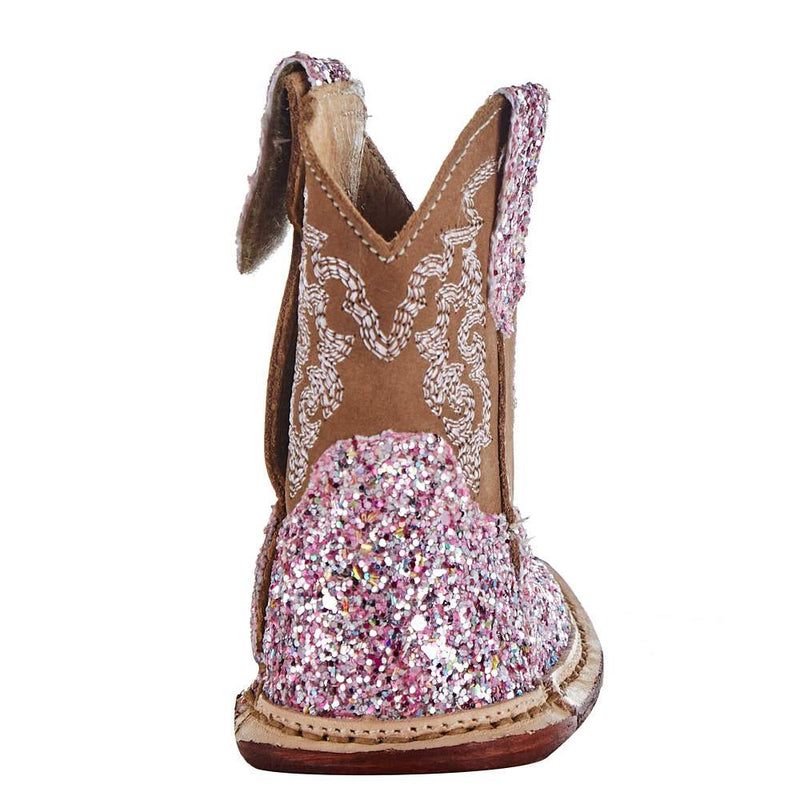 Roper Footwear NRS Exclusive Infant Footwear Pink Glitter Cowgirl Boot