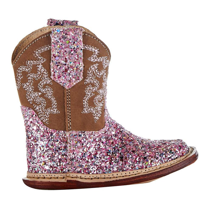 Roper Footwear NRS Exclusive Infant Footwear Pink Glitter Cowgirl Boot