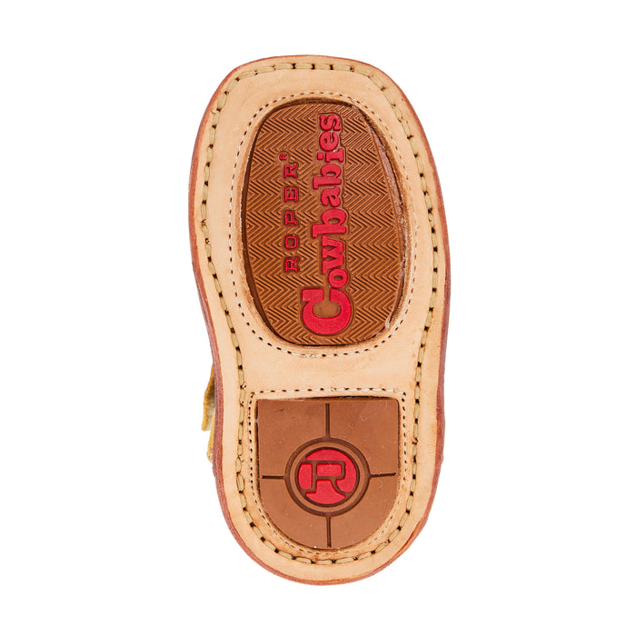 Roper Footwear Infant Cowbabies Team Roping Print Leather Boot