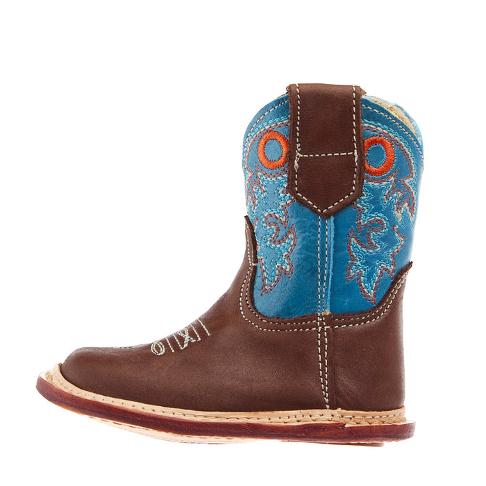 Roper Footwear Infant Kash Square Toe Boot with Blue Shaft
