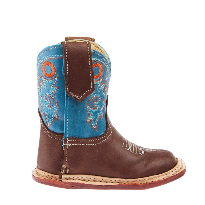 Roper Footwear Infant Kash Square Toe Boot with Blue Shaft