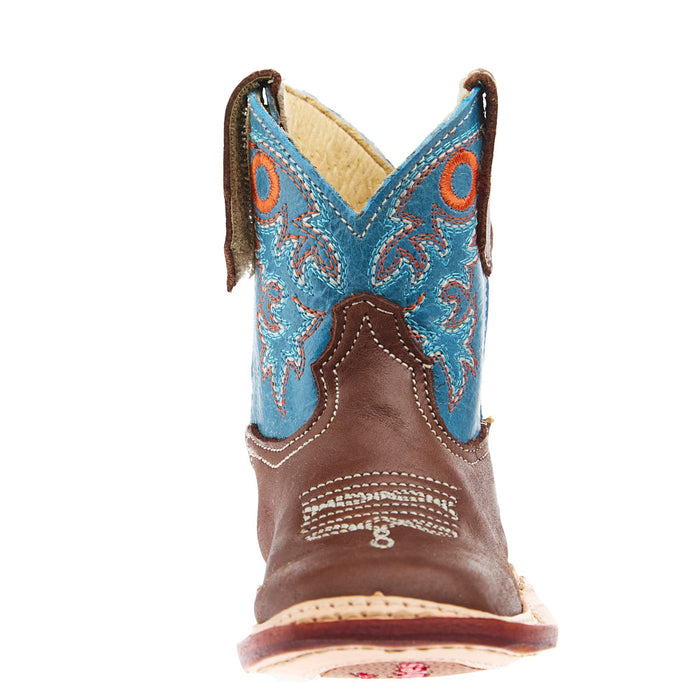Roper Footwear Infant Kash Square Toe Boot with Blue Shaft
