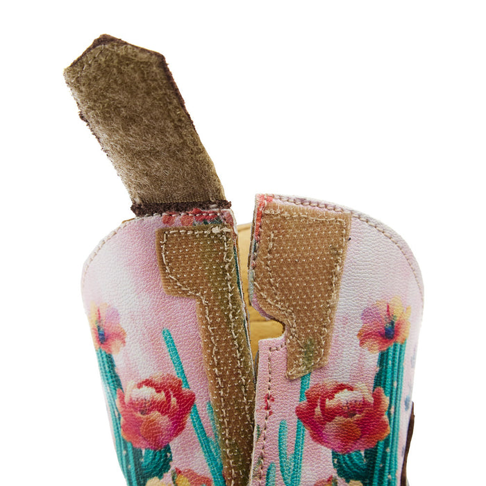 Roper Footwear Infant Cactus Flower Brown Square Toe Boot