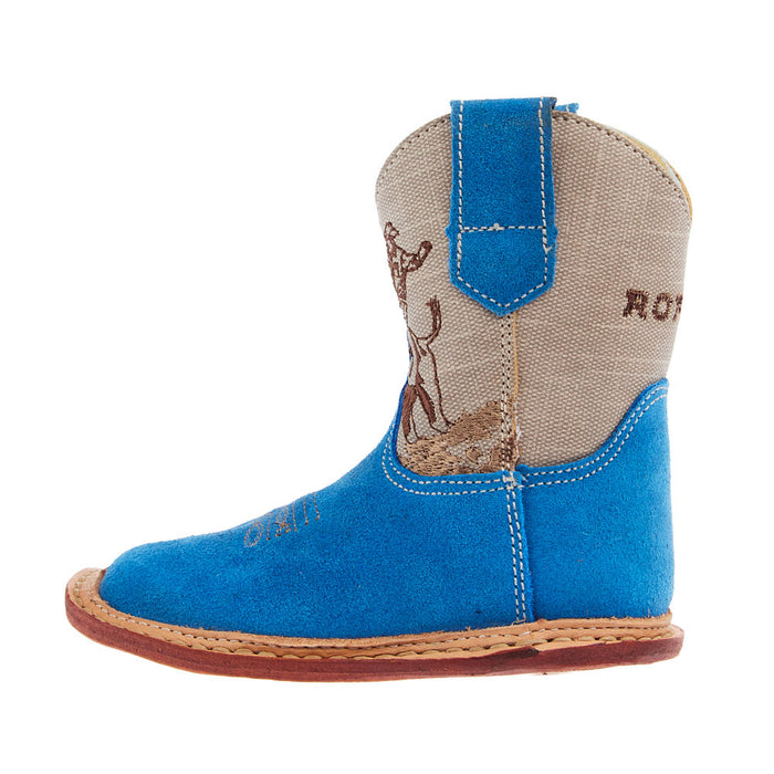Roper Footwear Infant Bullrider Blue Suede Cowboy Boot