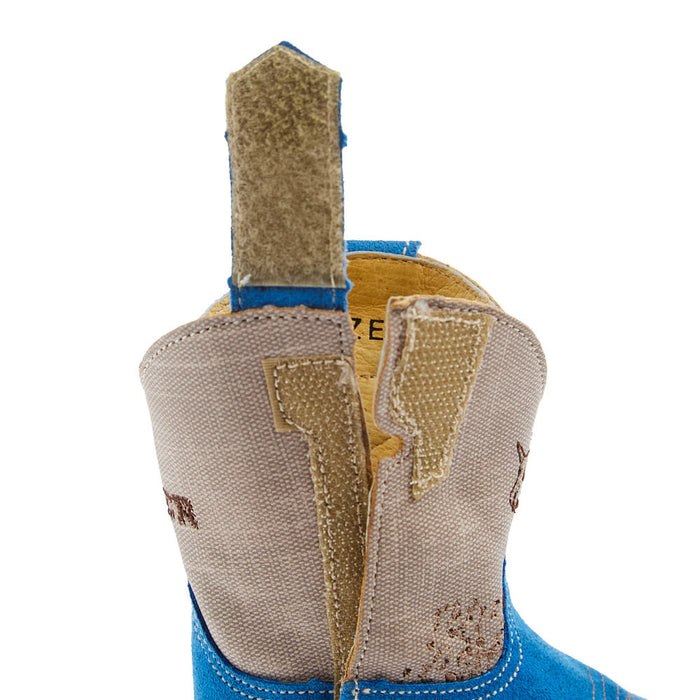 Roper Footwear Infant Bullrider Blue Suede Cowboy Boot
