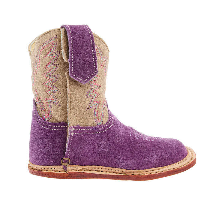 Roper Footwear Infant Willa Purple Suede Cowgirl Boot