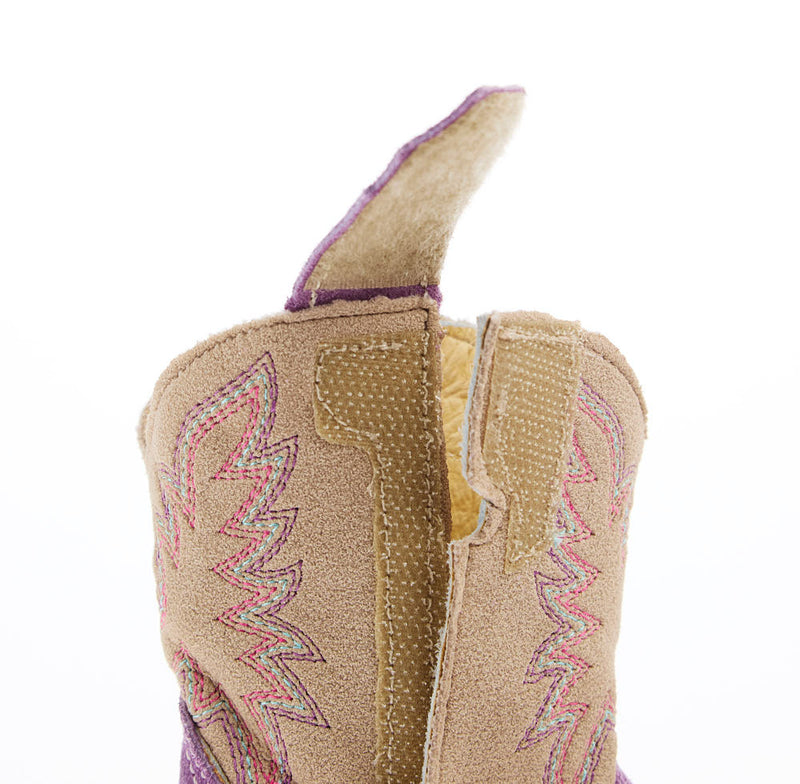 Roper Footwear Infant Willa Purple Suede Cowgirl Boot