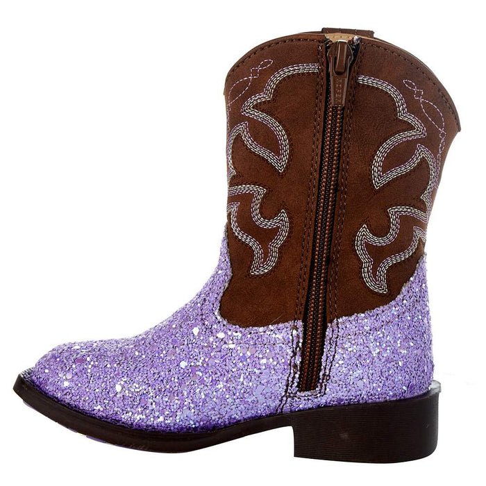Roper Footwear NRS Exclusive Toddler Footwear Purple Glitter Cowgirl Boot