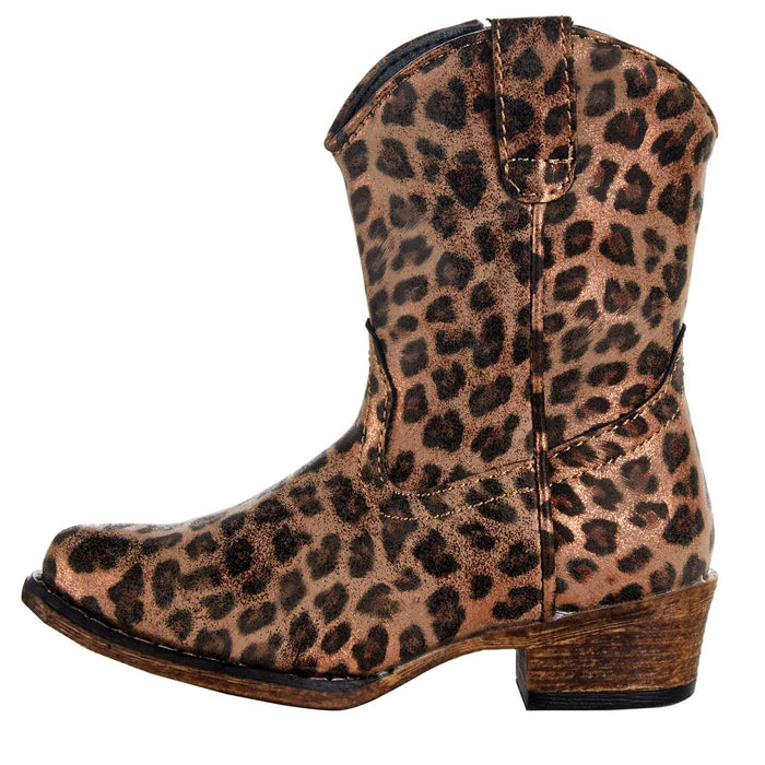 Roper Footwear Toddler Riley Leopard Snip Toe Boot